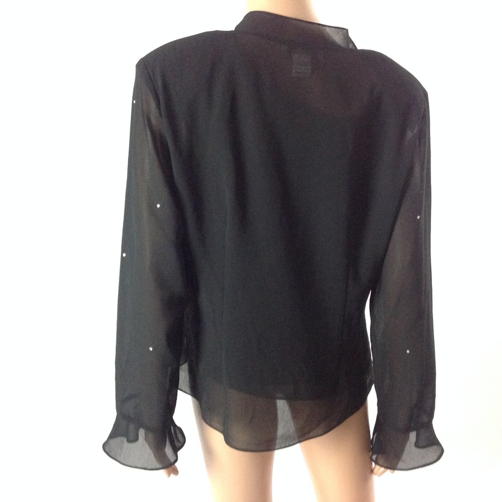 Patra Women's Vintage 2 Piece Garment Black Sz 14 - Picture 3 of 5